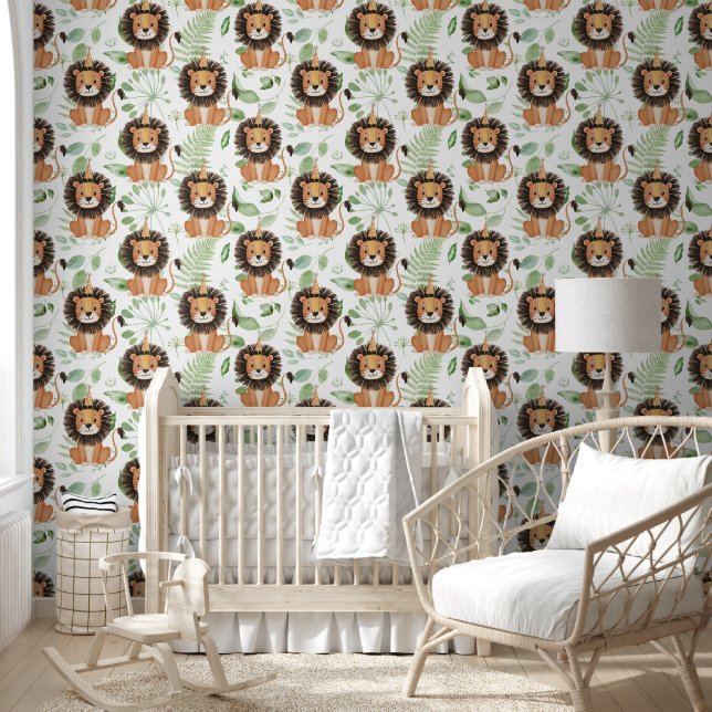 Papier Peint Cute Jungle Safari Lion Motif Enfants Nurserroom (Enfants)