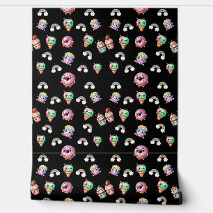 Papier Peint Cute Kawaii Alimentation Modérée