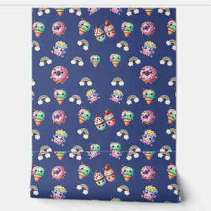 Papier Peint Cute Kawaii Alimentation Modérée