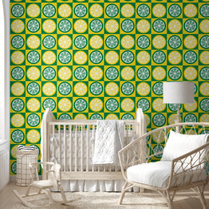 Papier Peint Cute Lemon Fruit Motif Enfants Salle de nurserie