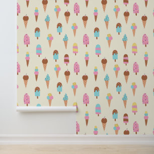 Papier Peint Cute Pastel Motif de crème glacée