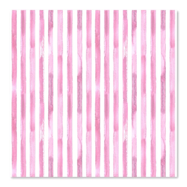 Papier Peint Cute Rose Aquarelle Stripes, Salle Enfants De La P (Recto)