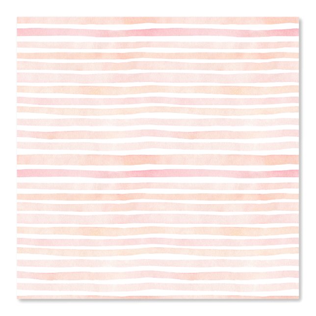Papier Peint Cute Rose Aquarelle Stripes, Salle Enfants De La P (Recto)