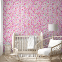 Cute Rose Baby Girl Nursery Motif personnalisé