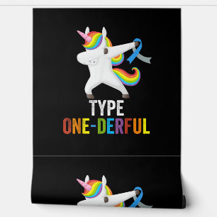 Papier Peint Dabbing Unicorn Type Un Derful T1D Diabète Drôle