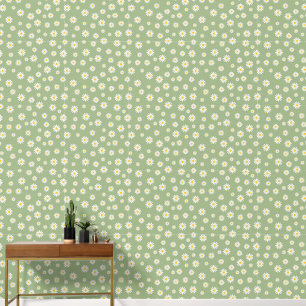 Papier Peint Daisy Meadows Sage Green