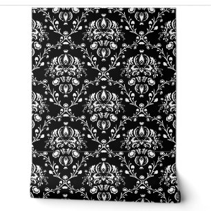 Papier Peint Damas noir et blanc