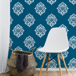 Papier Peint Damask Ambience Crystal Turquoise Blue
