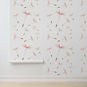 Papier Peint Dandelions Flying Graines Couleur blanche personna