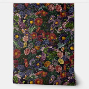 Papier Peint Dark Autumnal Vintage Moody Florals Goth Garden