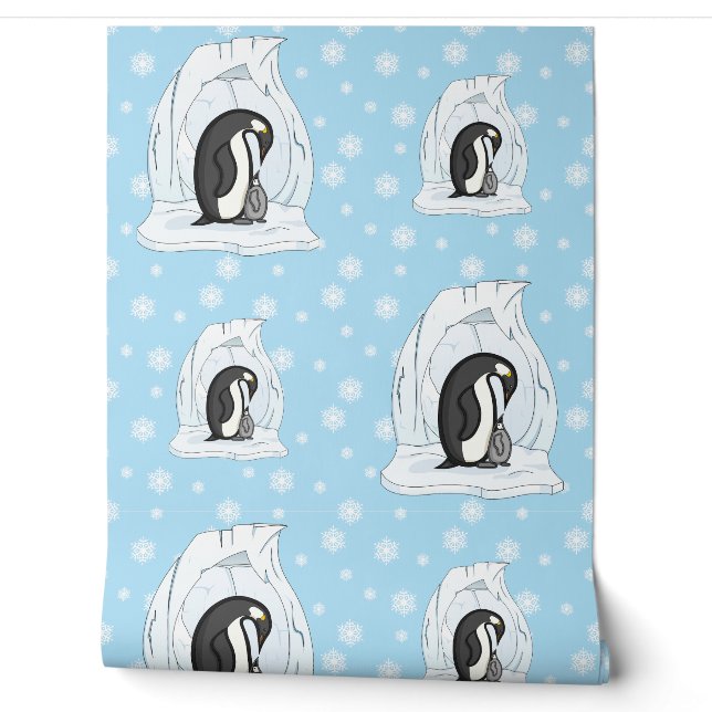 Papier Peint Davin et Annie les pingouins (Déroulement)