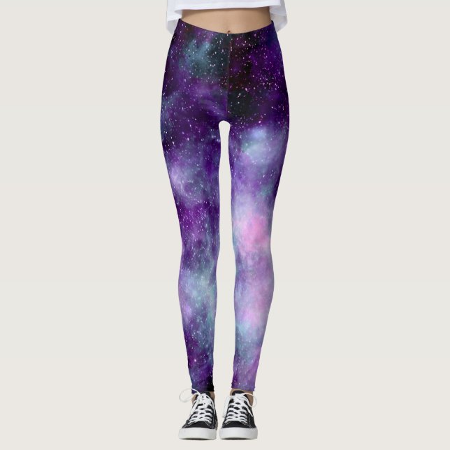 Papier peint de galaxie magique leggings (Devant)
