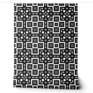 Papier Peint Déco géométrique Moderne Classique Chic Noir et Bl