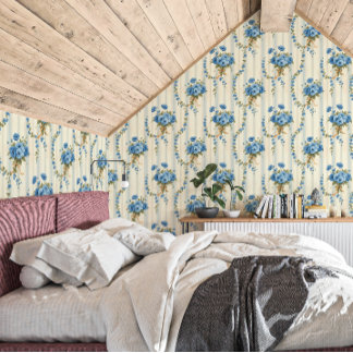 Papier Peint Décor floral de manoir vintage pour Airbnb