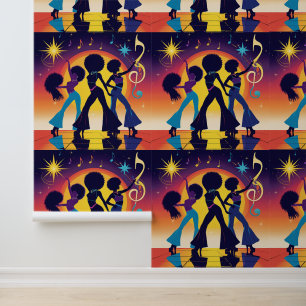 Papier Peint Décor mural pour soirées disco funky Peel and Stic