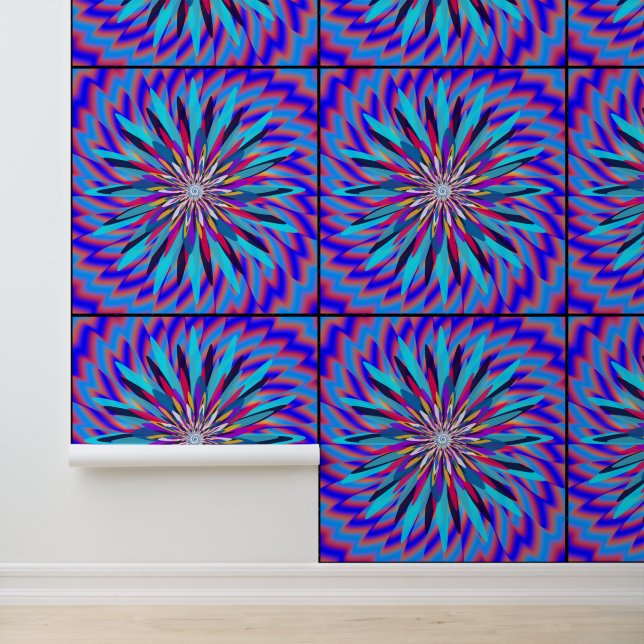 Papier Peint Décoration murale d'art mandala algorithmique colo (Application)
