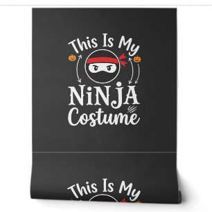 Papier Peint Déguisement de ninja drôle Design Halloween_1