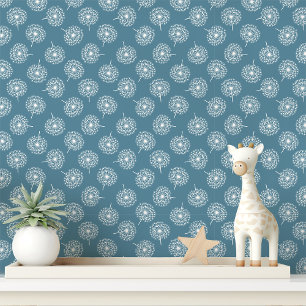 Papier Peint Denim Blue Dandelion