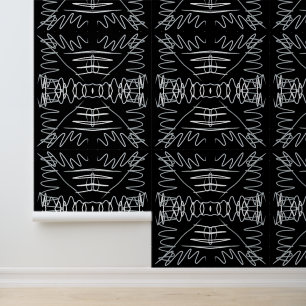 Papier Peint Design abstrait noir et blanc