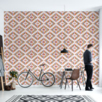 Design abstrait rétro dans le style géométrique Ik
