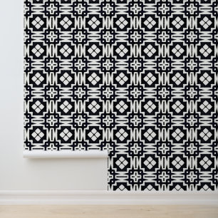 Papier Peint Design chic noir et blanc Déco géométrique moderne