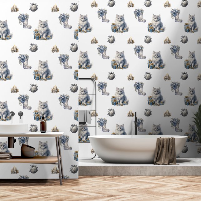 Papier Peint Design de Noël (Salle de bain)