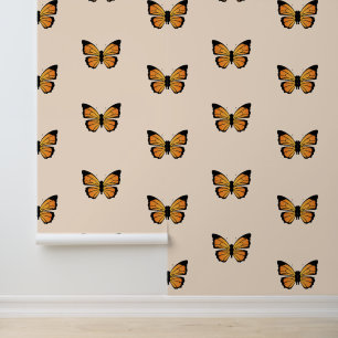 Papier Peint Design de papillons orange