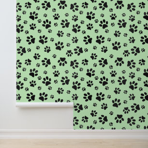 Papier Peint Design Empreinte de patte noir