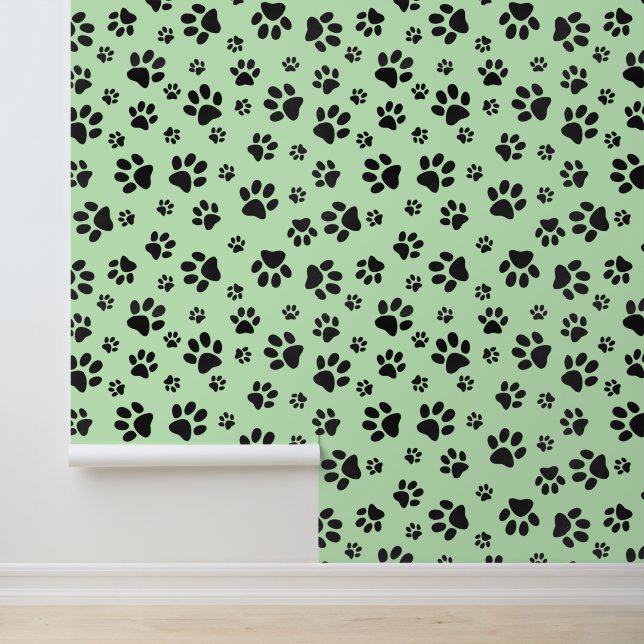 Papier Peint Design Empreinte de patte noir (Application)