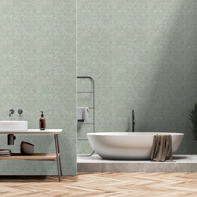 Papier Peint Design en marbre vert (Salle de bain)