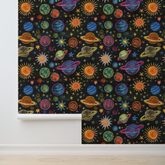 Papier Peint Dessin de calque du système solaire sur tableau no