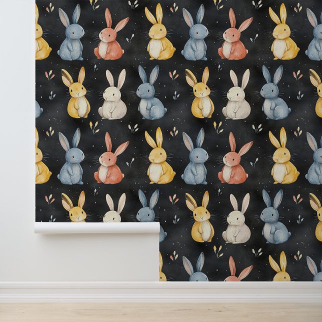 Papier Peint Dessin de la calotte Motif de lapin mignon (Application)