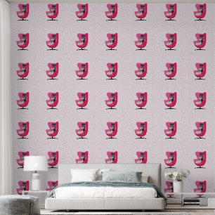 Papier Peint Deux chats élégants dans les chaises roses du mili