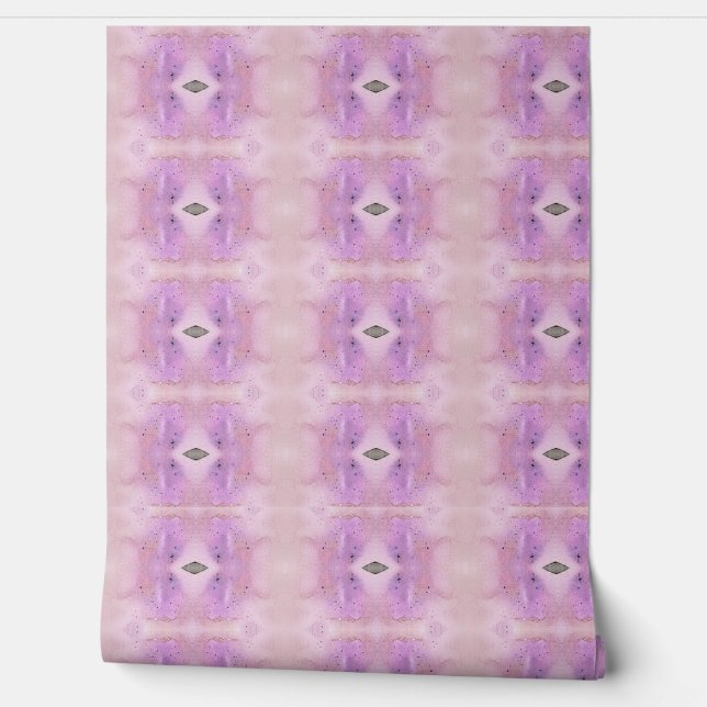 Papier Peint Diamant coupé princesse rose (Déroulement)