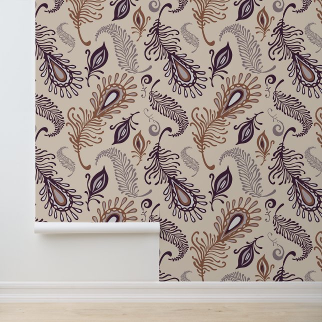 Papier Peint Divers Motif de plumes (Application)