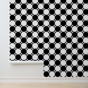 Papier Peint do-it-yourself couleurs Cercle en noir blanc Carré