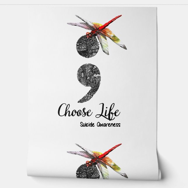 Papier Peint Dragonfly Choisissez Vie Suicide T-shirt (Déroulement)