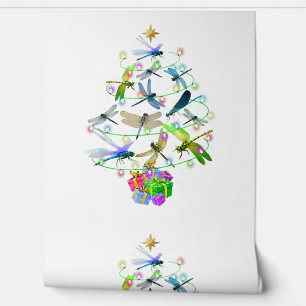 Papier Peint Dragonfly Christmas Tree Xmas