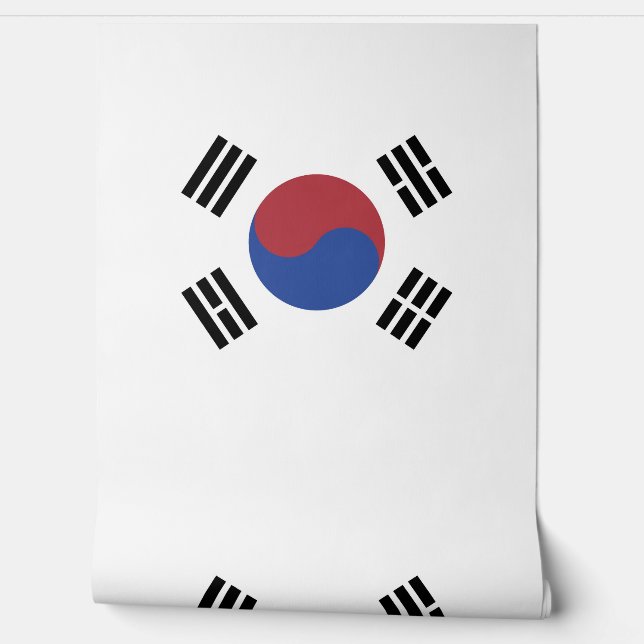 Papier Peint drapeau sud-coréen (Déroulement)