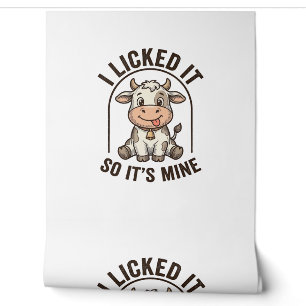 Papier Peint Drôle Je L'ai Léché Vache Chemise Vintage Ferme De