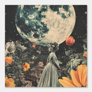 Papier Peint Élégance Lune - Femme avec Lune (3)