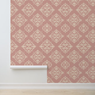 Papier Peint Élégance victorienne rose