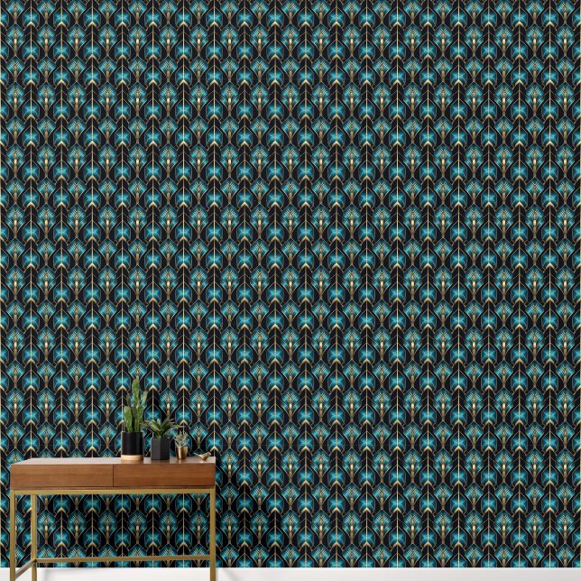 Papier Peint élégant art Déco carrelage motif Fond d'écran (Couloir)