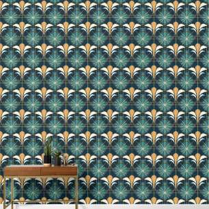 Papier Peint élégant art Déco carrelé motif