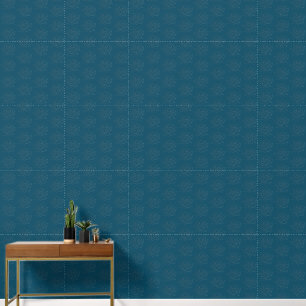 Papier Peint Elégant bleu turquoise & cuivre floral Lotus