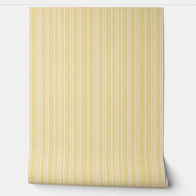 Papier Peint Élégant Bonbon Jaune Sunny rayé (Déroulement)