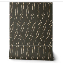Elégant Feuille beige sur foncé