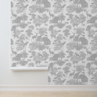 Élégant Gris Doux Cerf Forêt Animaux Toile