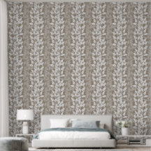 Élégant Moderne Botanique Pierre Feuille Taupe