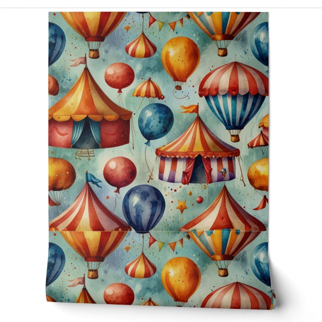 Papier Peint Elégant Motif d'aquarelle florale (Déroulement)